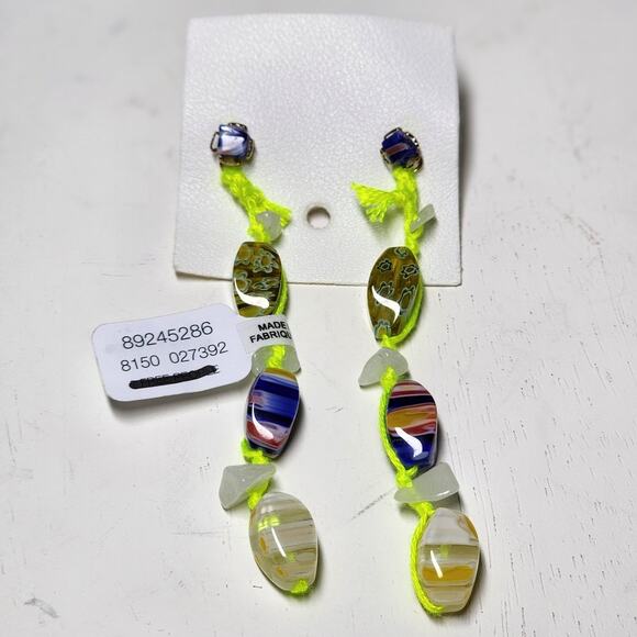 Free People Ariana Ost Voyage Dangle Earrings Artisanal Beaded Crystal Glass - Picture 6 of 8